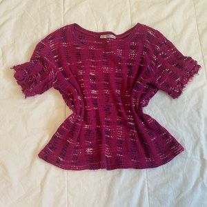 Zara Knitted / Frayed Crop Top